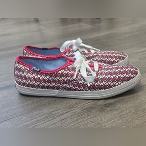 Taylor Swift X Keds Guitar Graphic Red Navy Low Lace Up Sneakers